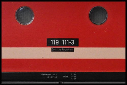 119 111-3 / Deutsche Reichsbahn - Hersteller: Gützold
